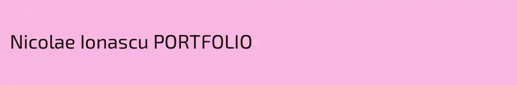 Nicolae Ionascu PORTFOLIO
